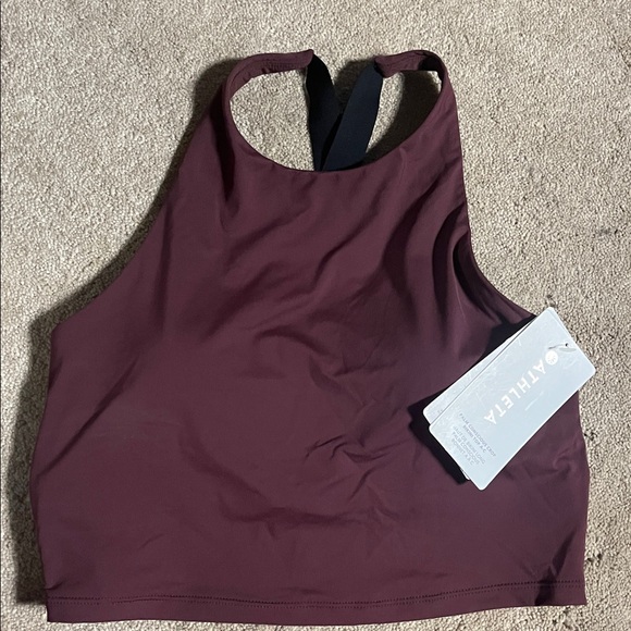 NWT ATHLETA Palm Conscious Crop Bikini Decadent chocolate - Picture 2 of 5